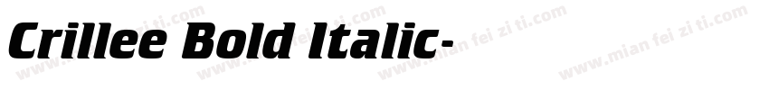 Crillee Bold Italic字体转换